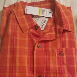 Calvin Klein Boys Button Down Shirt Size 10/12